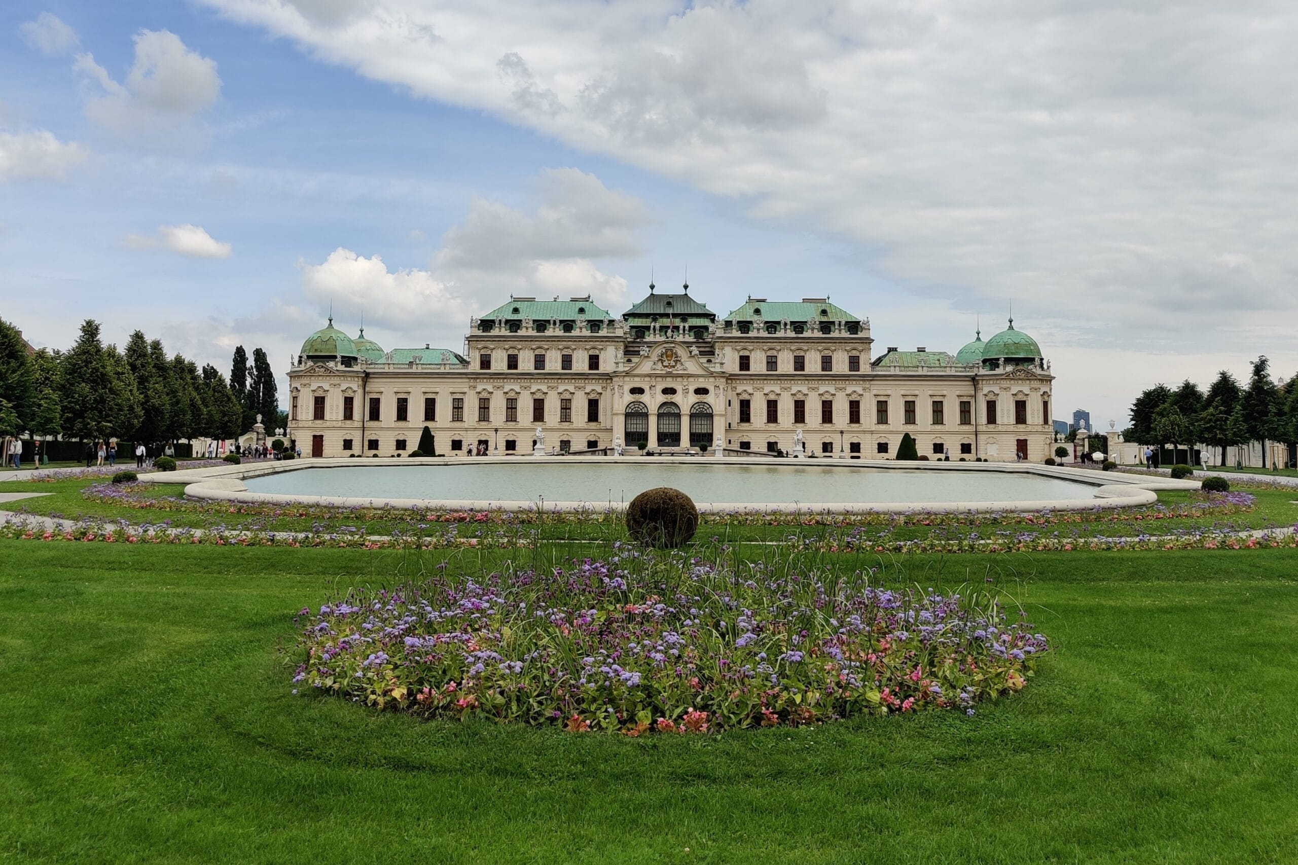 Historic architecture and city streets in Vienna, Austria