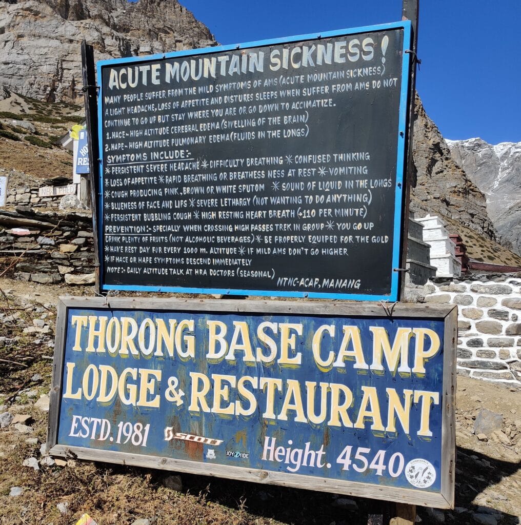 Thorong La Pass Altitude Sickness Info