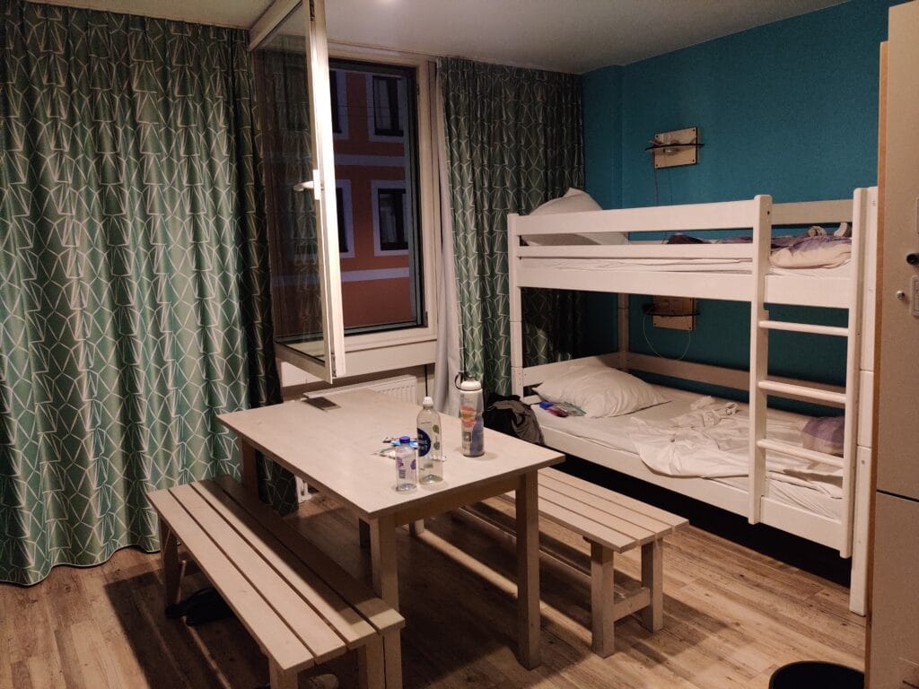 Dorm room of the Munich Wombats Hostel
