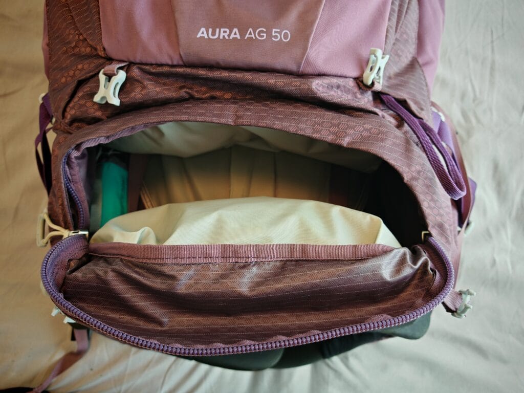 Osprey Aura AG 50 Sleeping Compartment