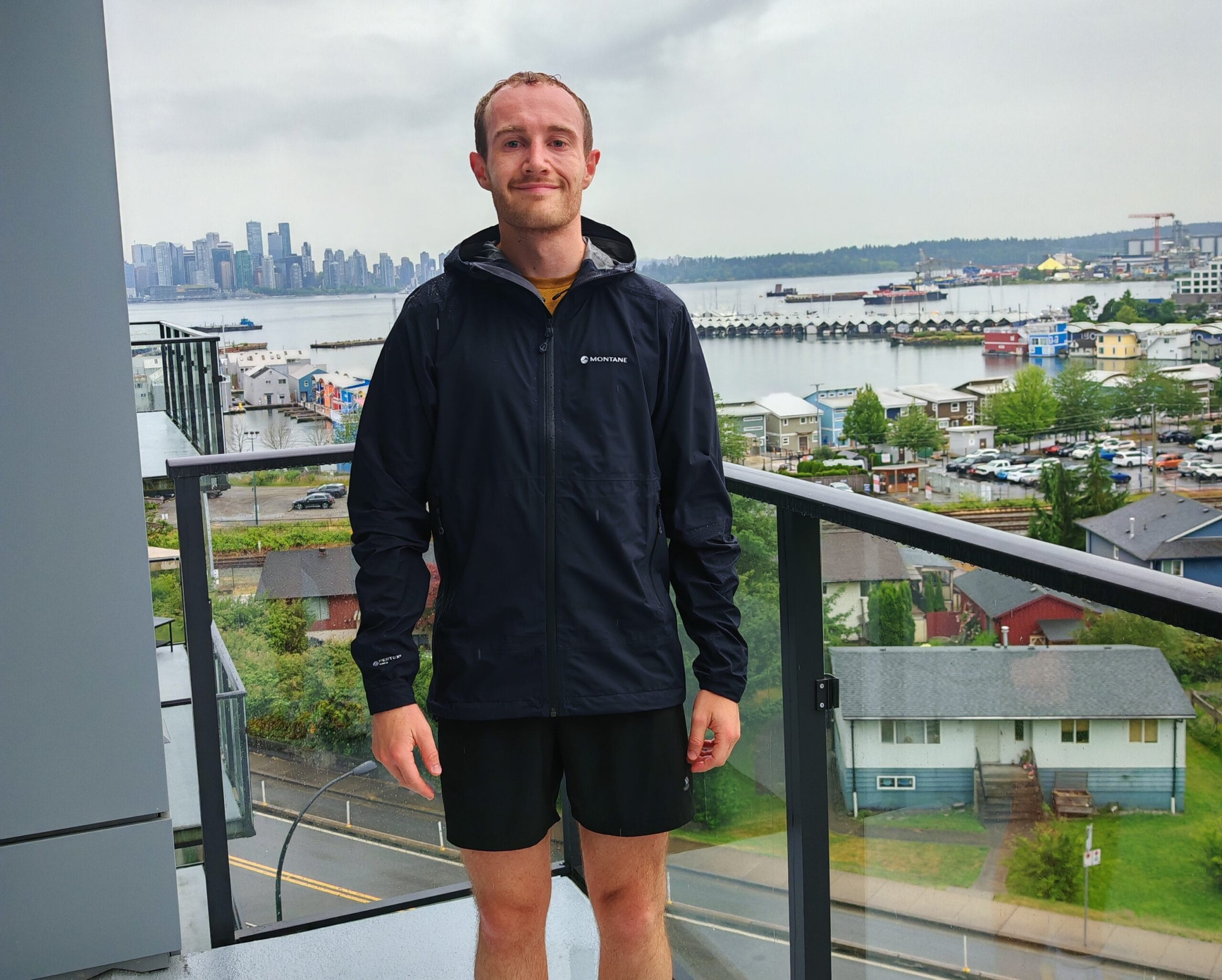 The Montane Minimus Lite running jacket out on the trail