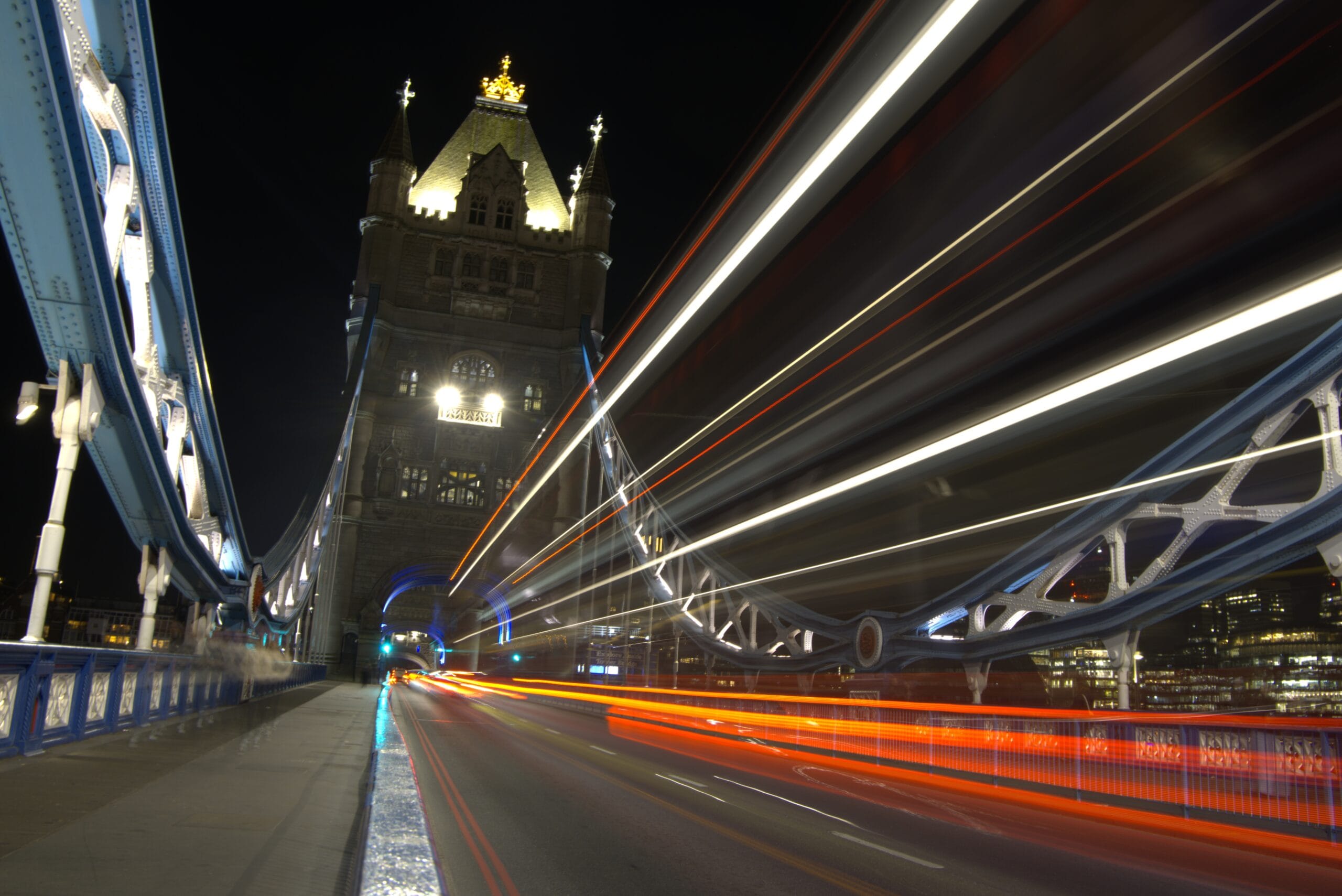 Tower Bridge shot at nightime on a Fujifilm X-T30