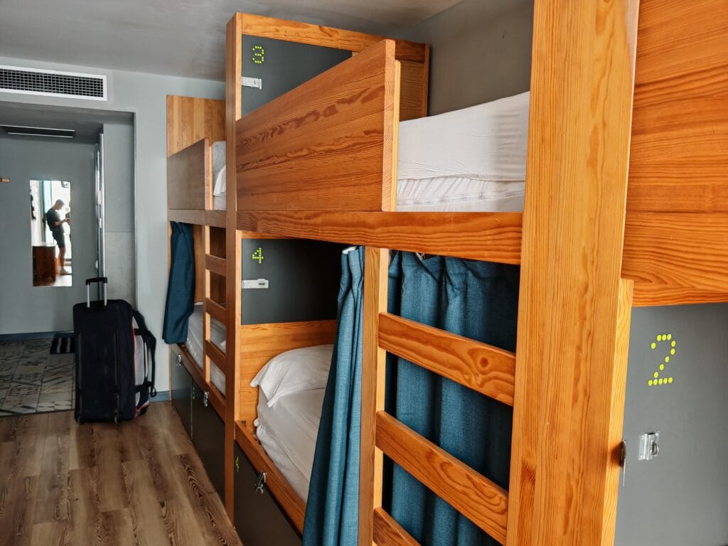 Dormitory rooms of 4 beds in the Yeah Hostel Barcelona