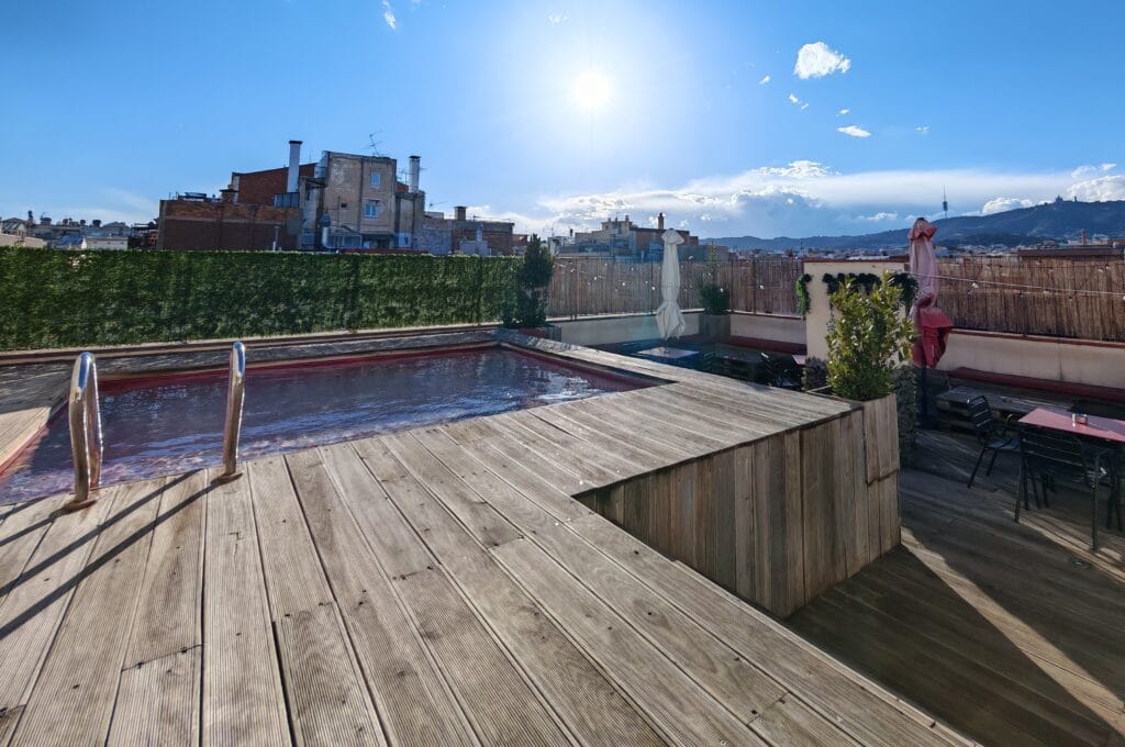 Yeah Hostel Barcelona Rooftop pool is the ultimate place to meet fellow backpackers