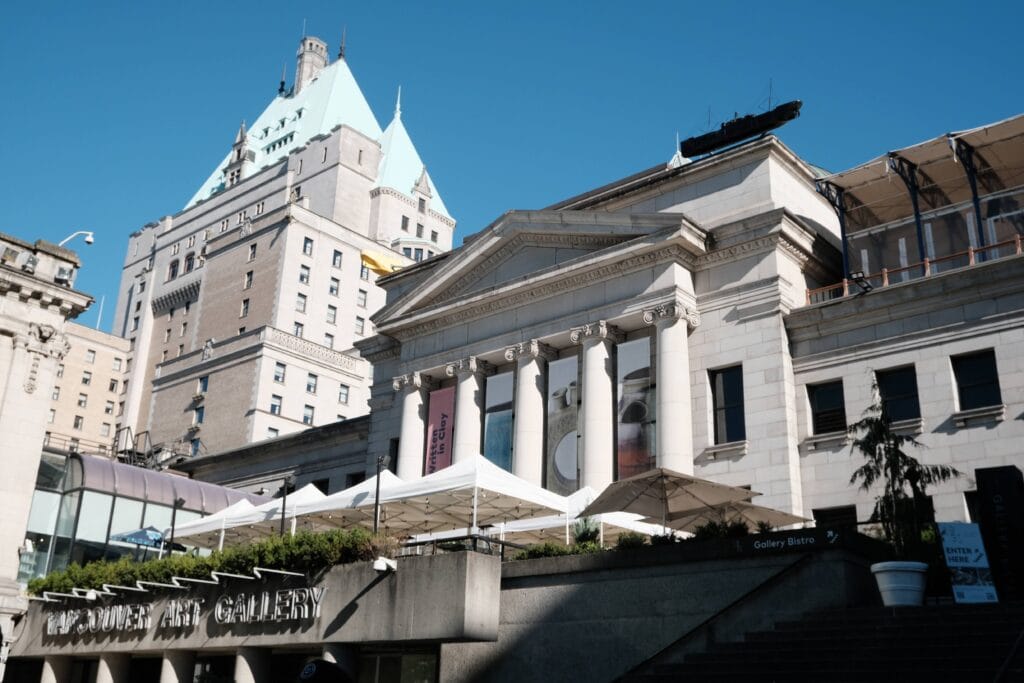 The Fairmont Hotel & Vancouver Art Gallery captured on Fujifilm X-T30 from Robson Square