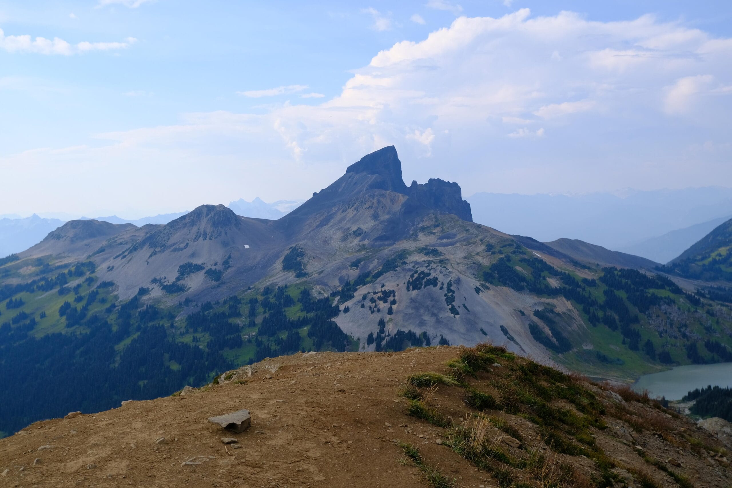 Black Tusk as seen from Panorama Ridge showing the black volcanic rock