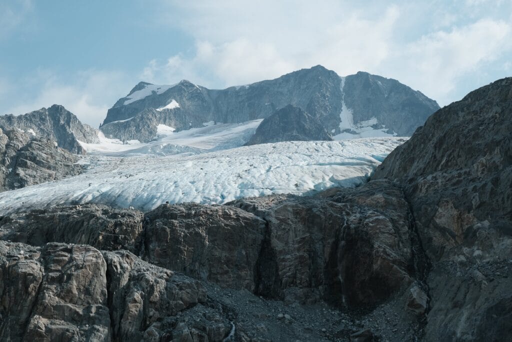 Wedgemount Glacier seen above Tupper Lake