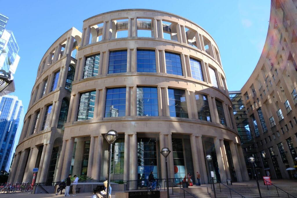 The Coliseum styled Vancouver Public Library has a hidden gem rooftop garden