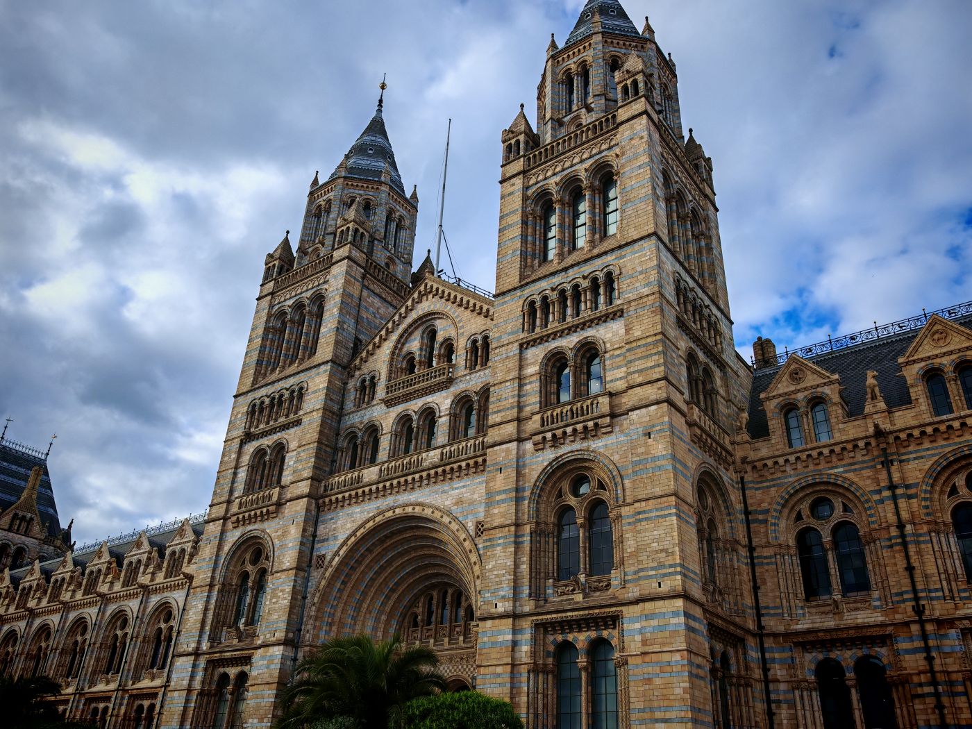 Natural History Museum's iconic exterior stone work entrance