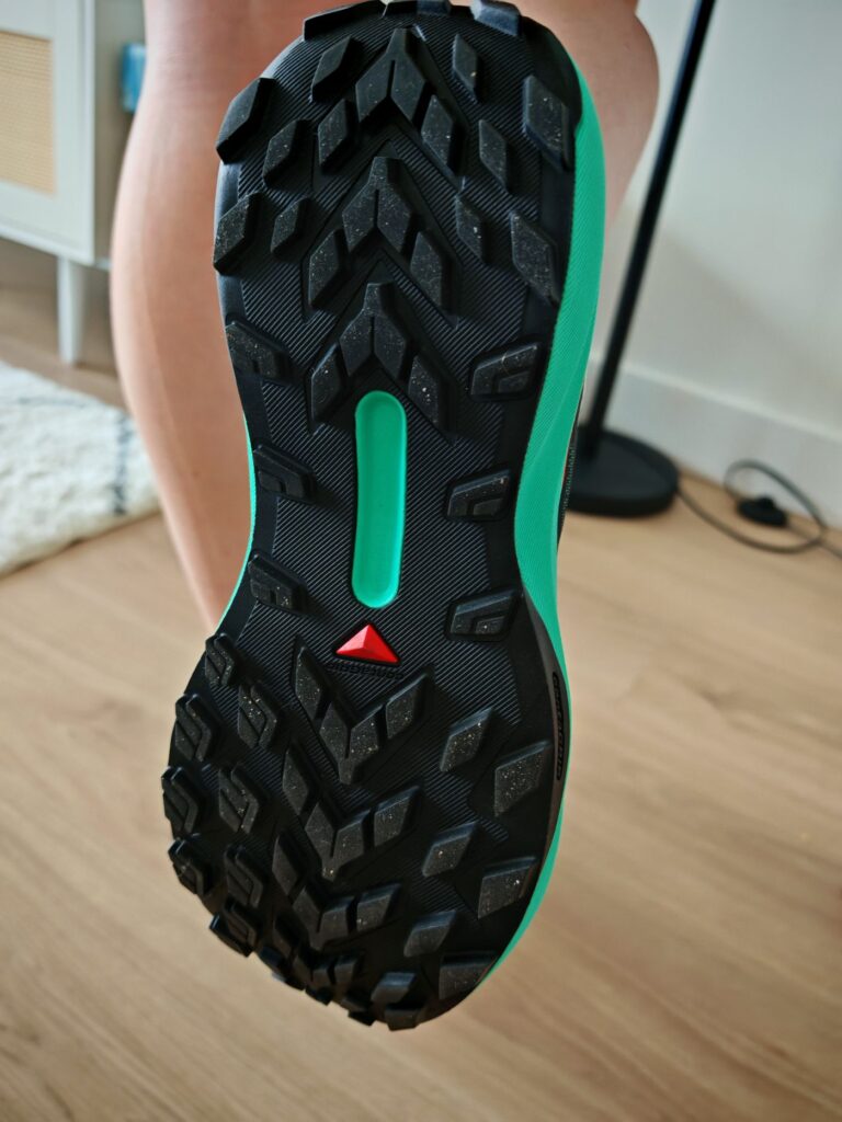 Contragrip outsole on the Salomon Genesis Trail Running Shoe