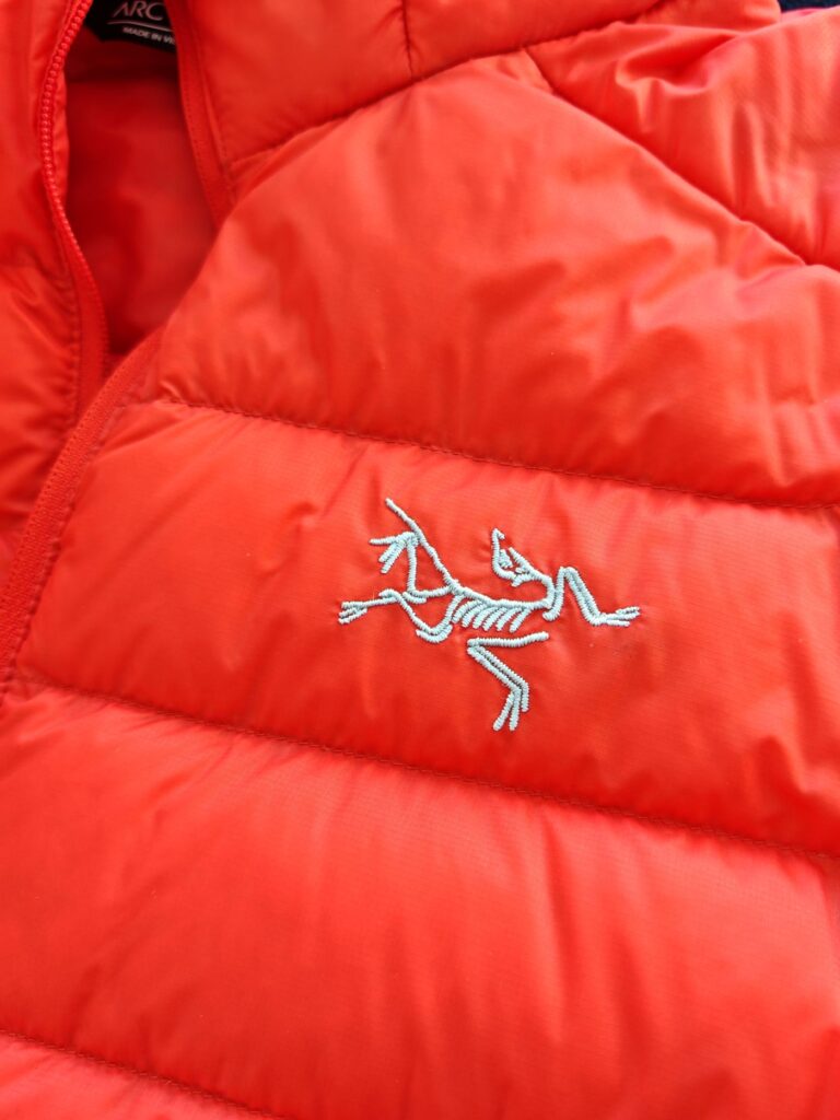 Arc'teryx Dead Bird Logo on Cerium Hoody baffle