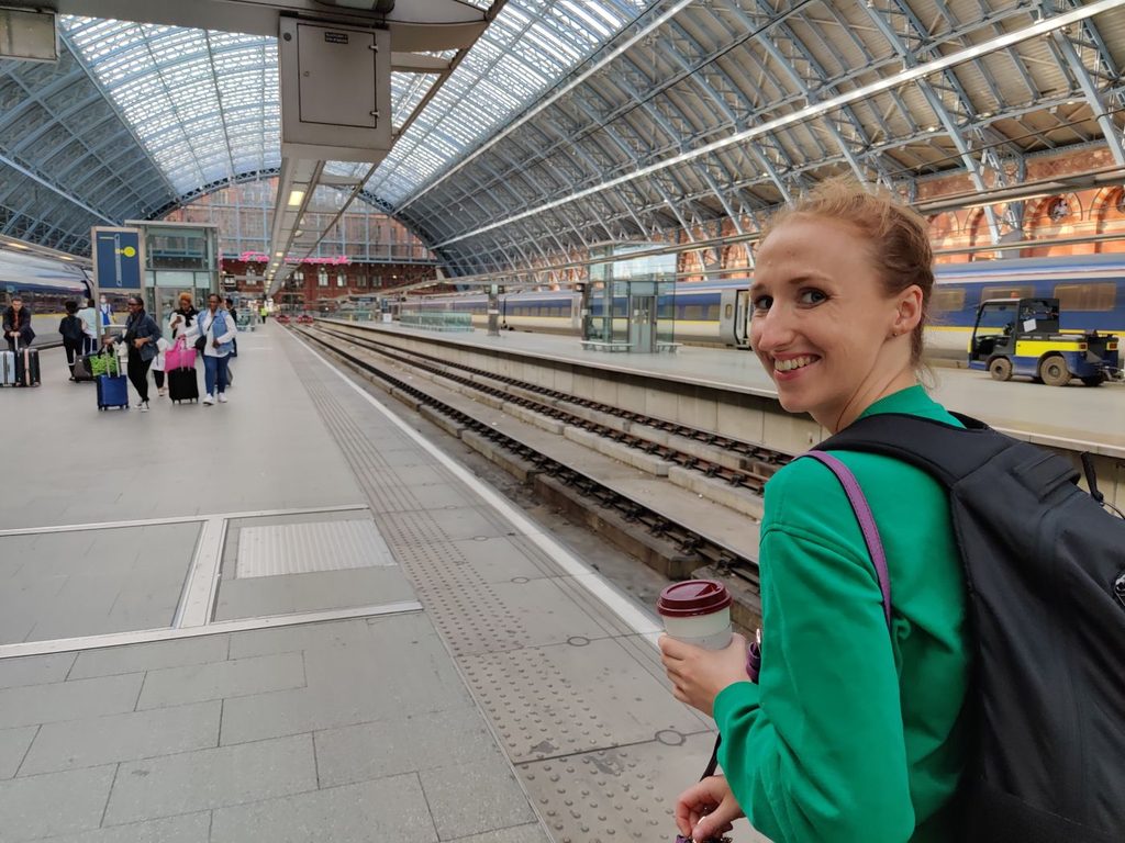 St Pancras Train Station in London for the Eurostar to Brussels